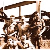 workmates at walkers ltd. L to R __ "Chummy" Smith; Jim Murray; Stan Kerr; FRont Row-- L to R; Doug Elliot; Bruce Abell